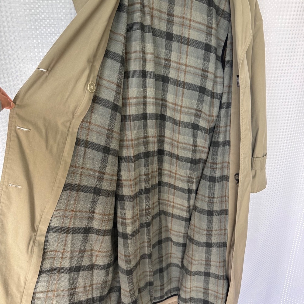 Vintage C&A Trench Mac Double Breasted Belted Coat Size 38 - Picture 9 of 13